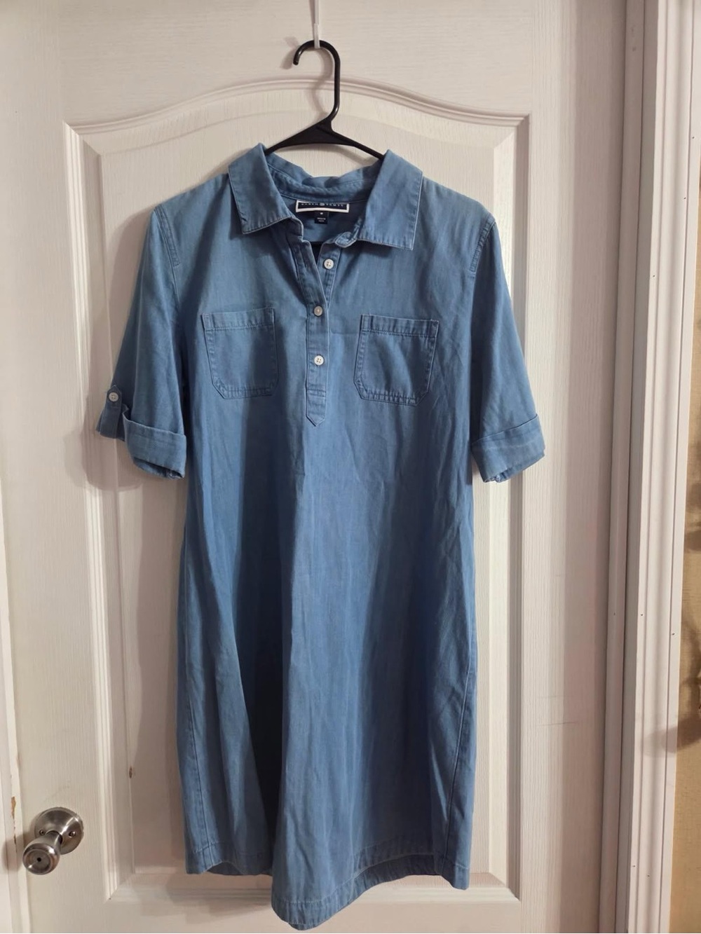 Karen Scott Women’s Lightweight Denim Shift Dress Sz M. JY-94